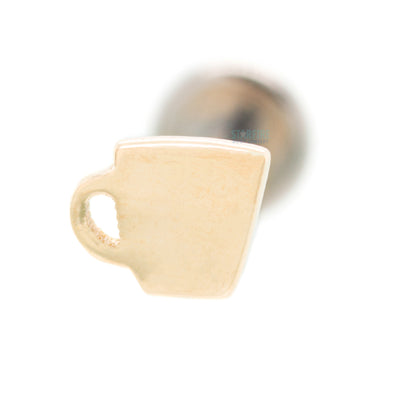 Coffee Cup in Gold - on flatback