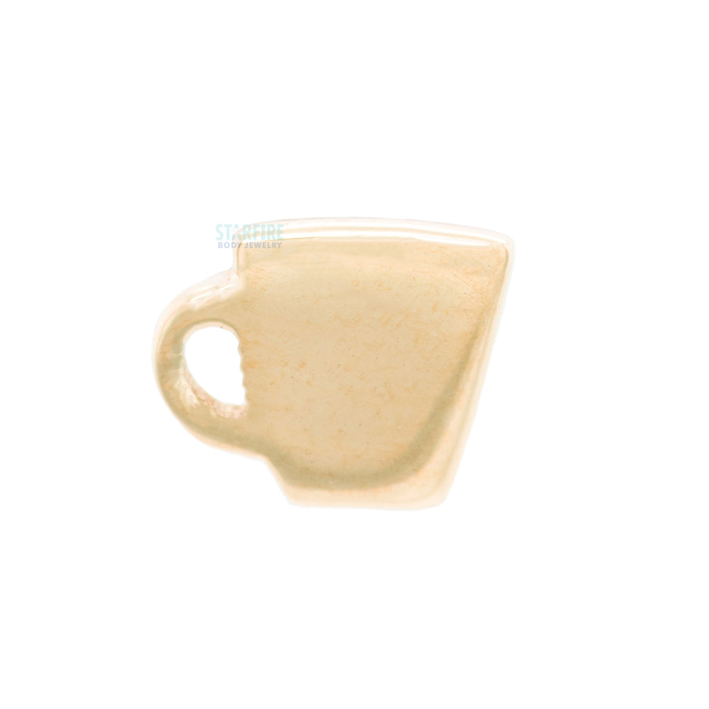 Coffee Cup Threaded End in Gold