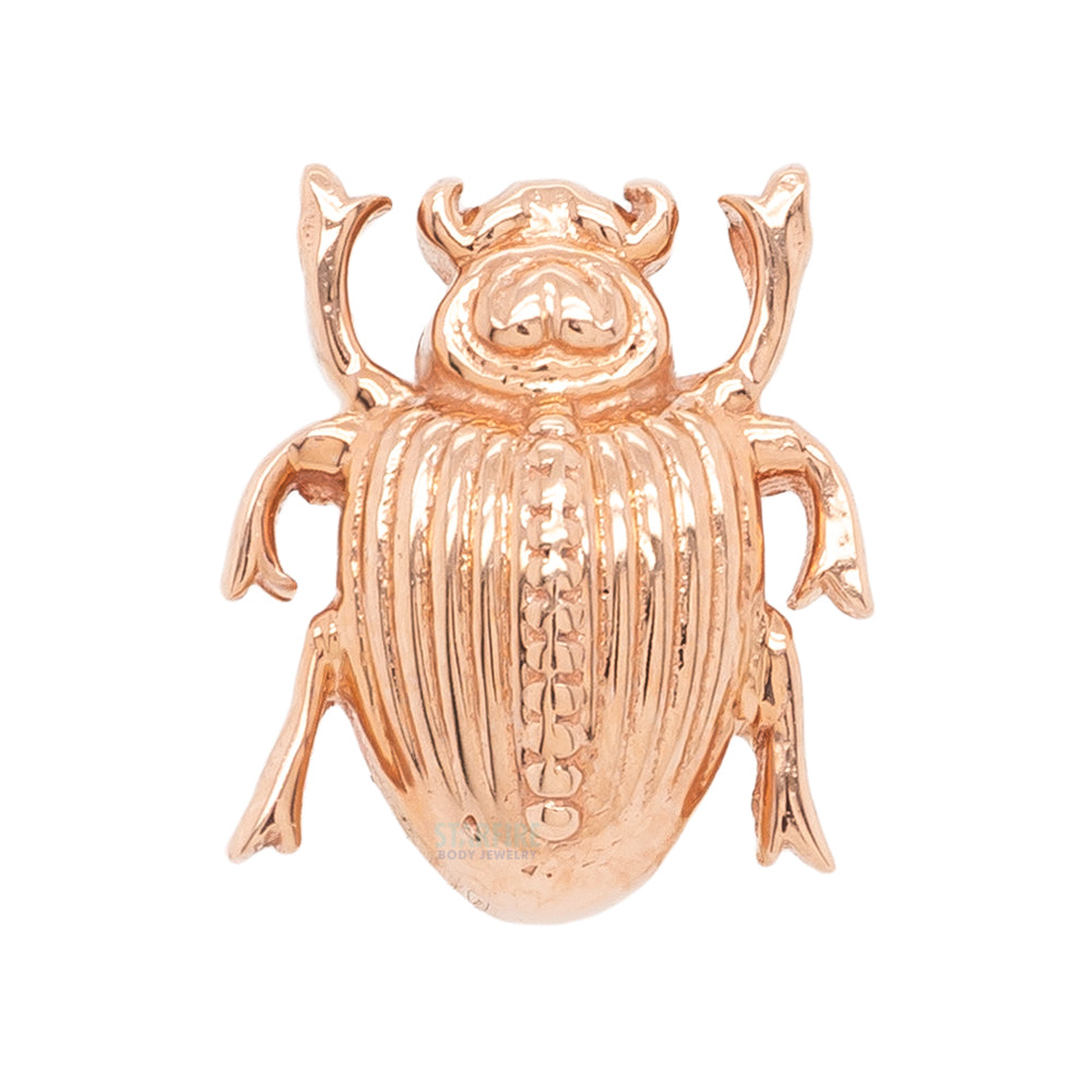"Scarab Beetle" Threaded End in Gold & Platinum