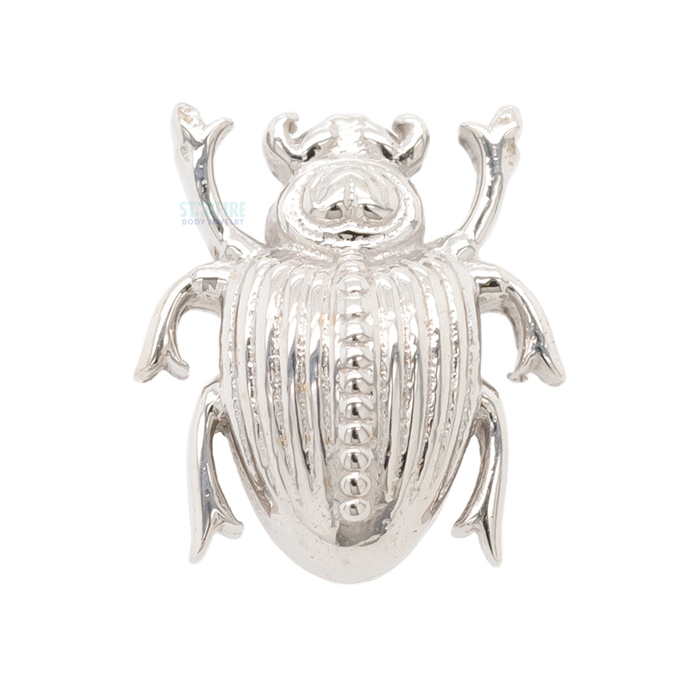 "Scarab Beetle" Threaded End in Gold & Platinum