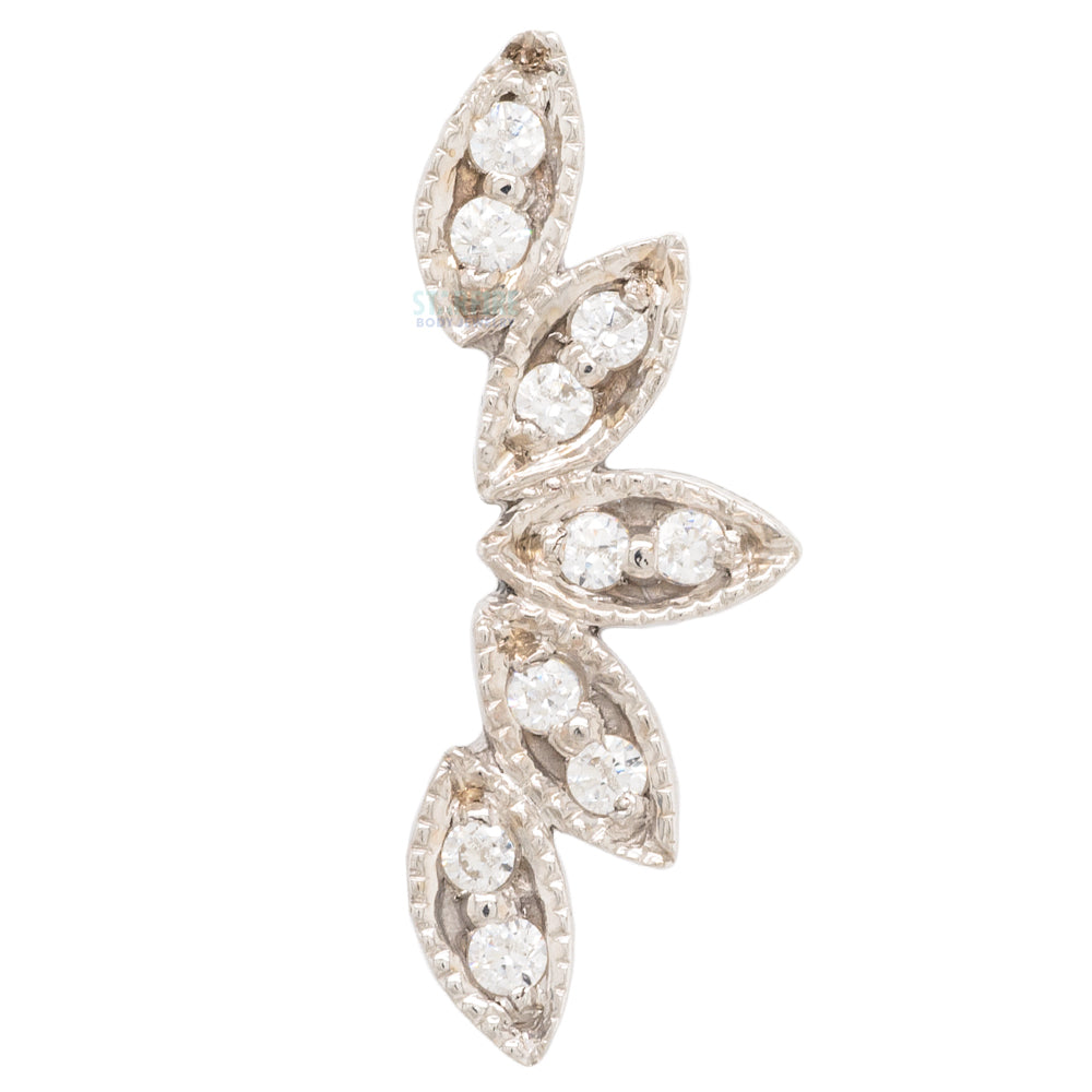 "Serenity" Threaded End in Gold & Platinum with White CZ's