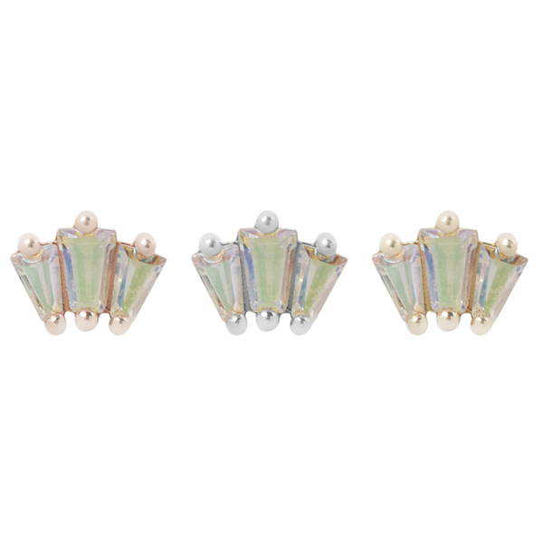 threadless: "Gemma" End in Gold with Mercury Mist Topaz'