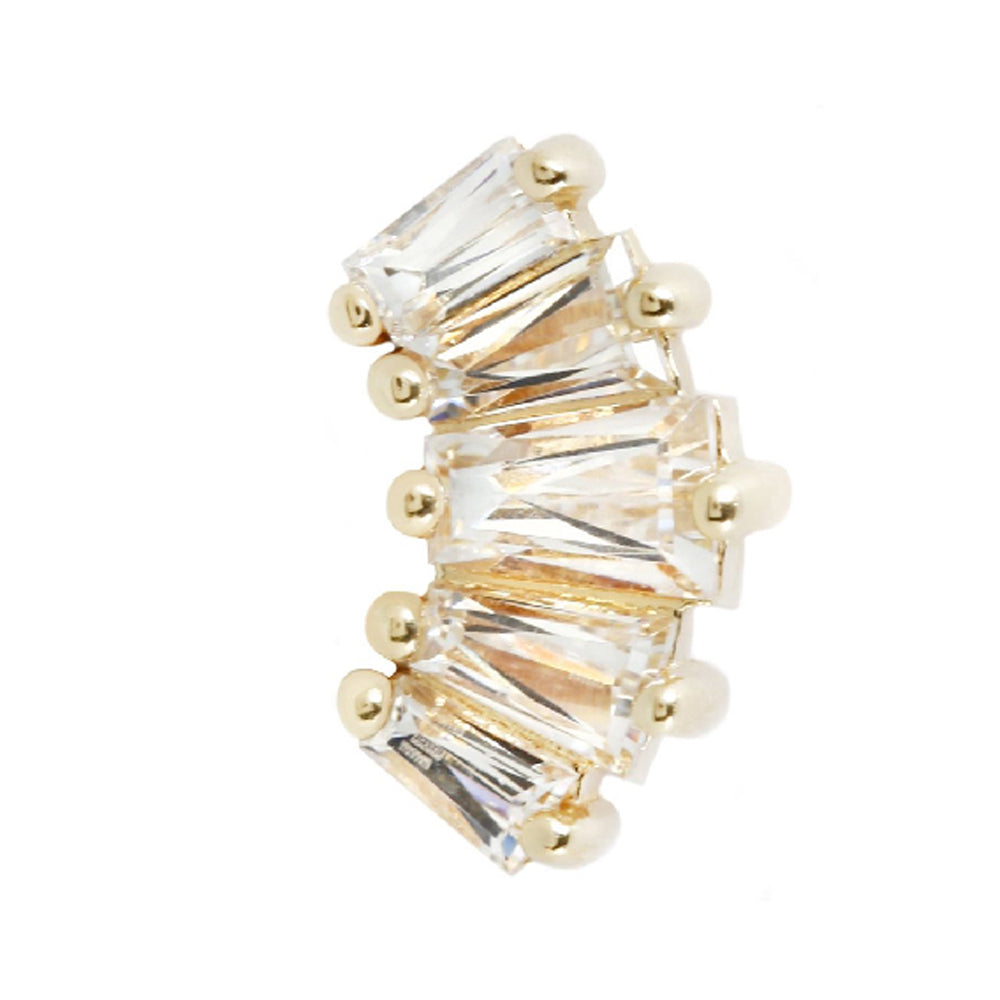threadless: "Gemma" End in Gold with CZ's