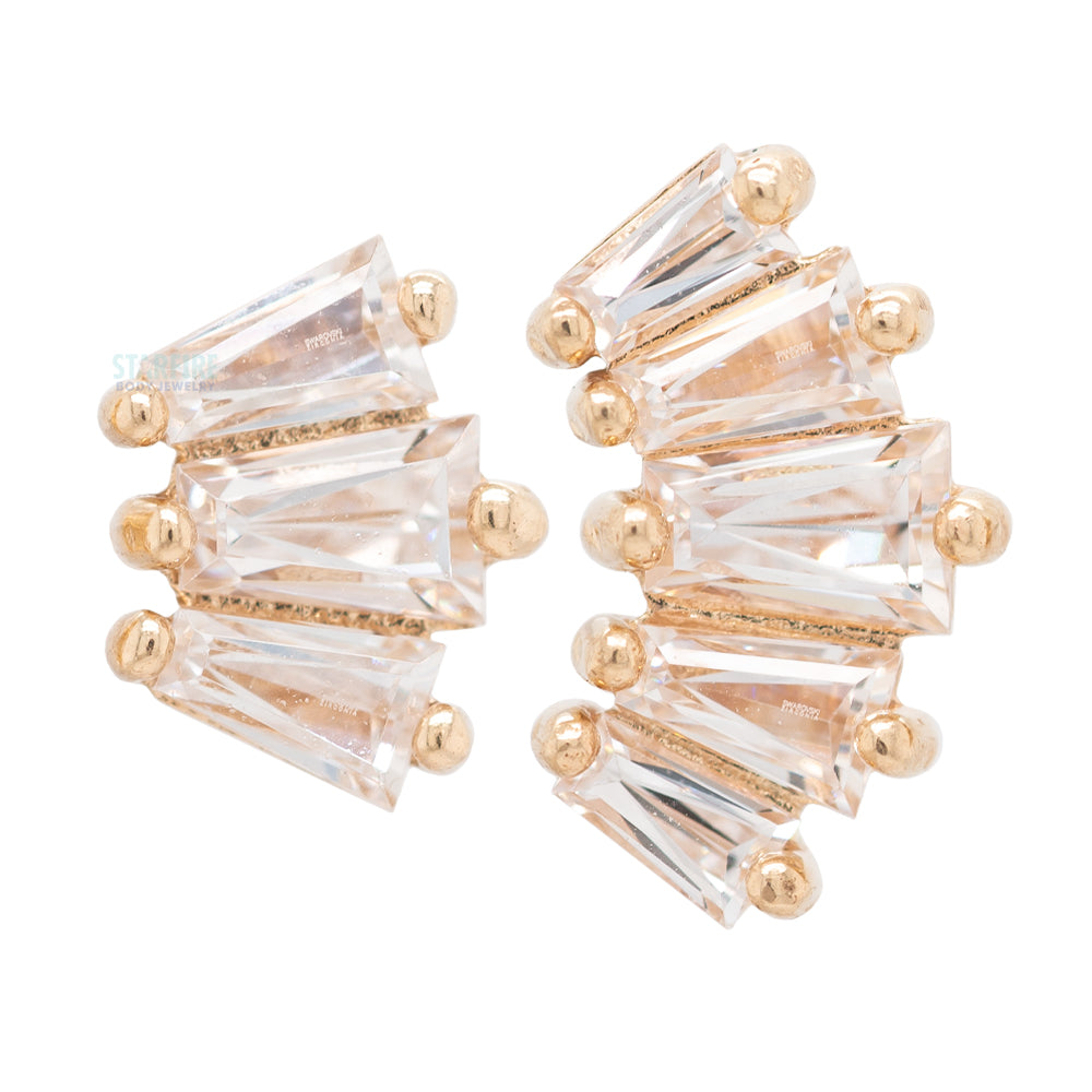 threadless: "Gemma" End in Gold with CZ's