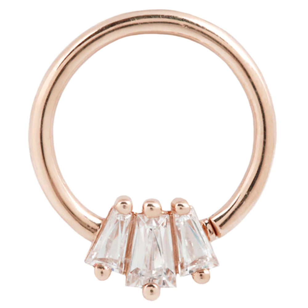 "Gemma" Seamless Ring in Gold with CZ's