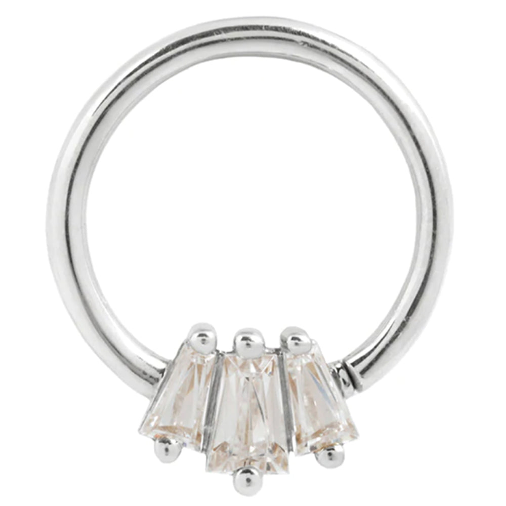 "Gemma" Seamless Ring in Gold with CZ's