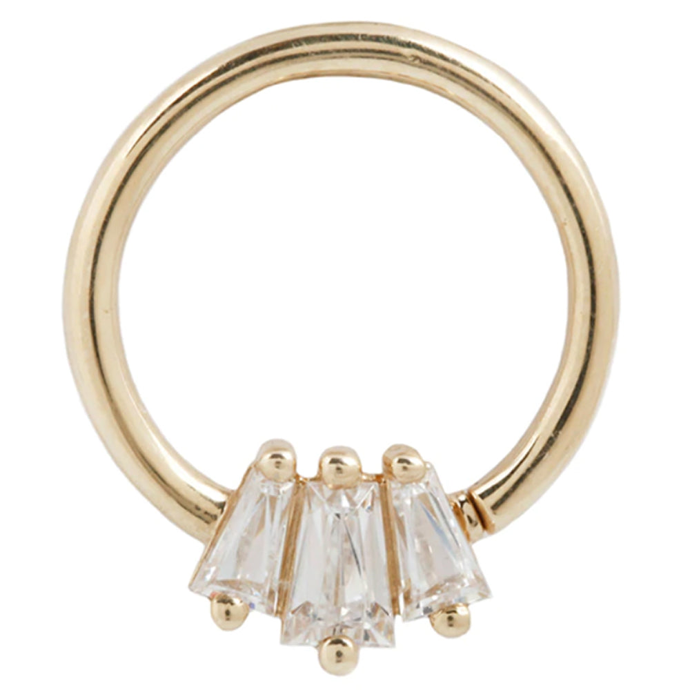 "Gemma" Seamless Ring in Gold with CZ's