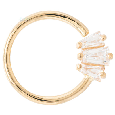 "Gemma" Seamless Ring in Gold with CZ's