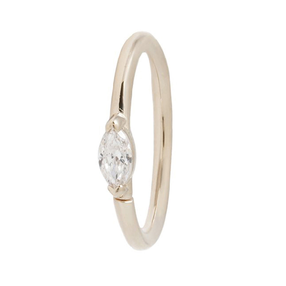 "Zuri" Seam Ring in Gold with CZ