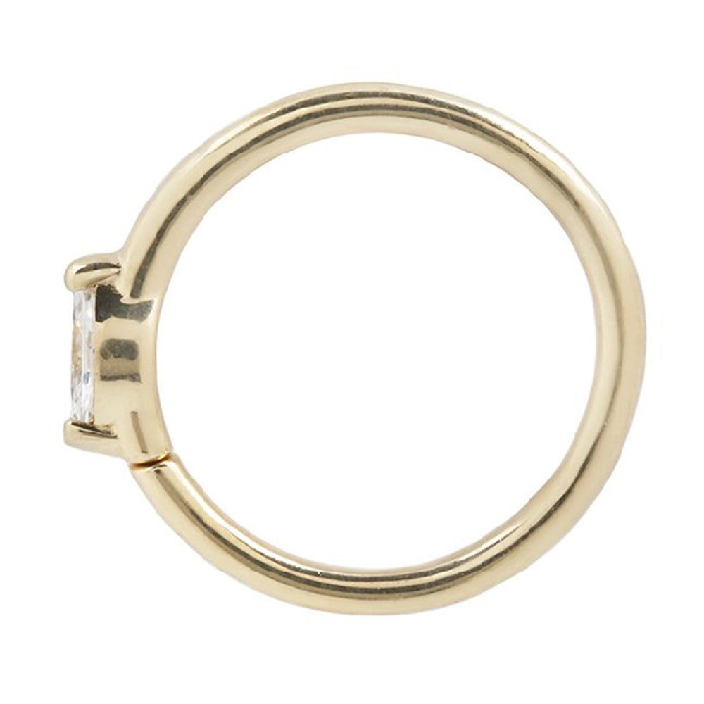 "Zuri" Seam Ring in Gold with CZ