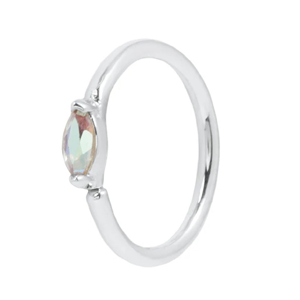 "Zuri" Seam Ring in Gold with Mercury Mist Topaz
