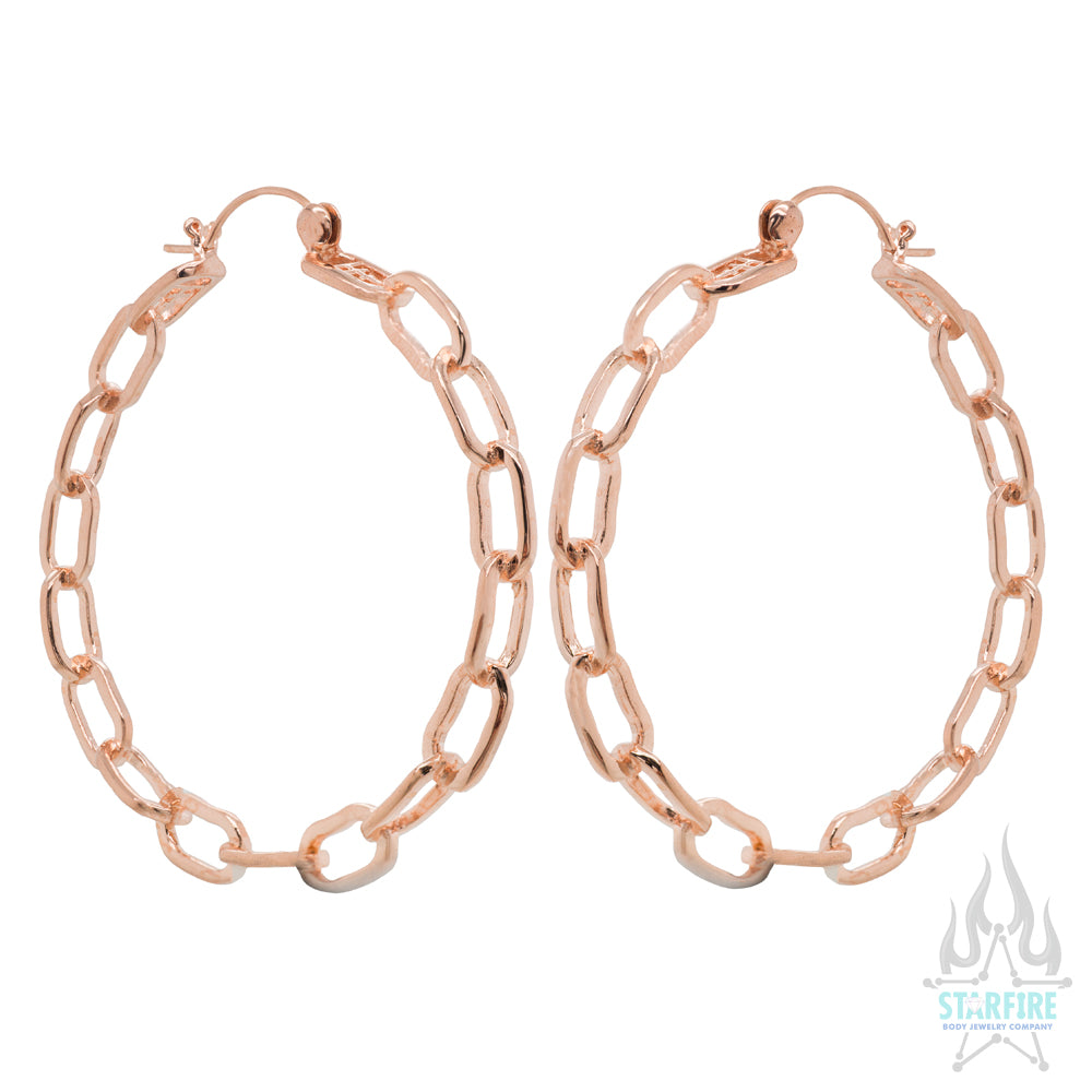 Chain Link Hoop Earrings