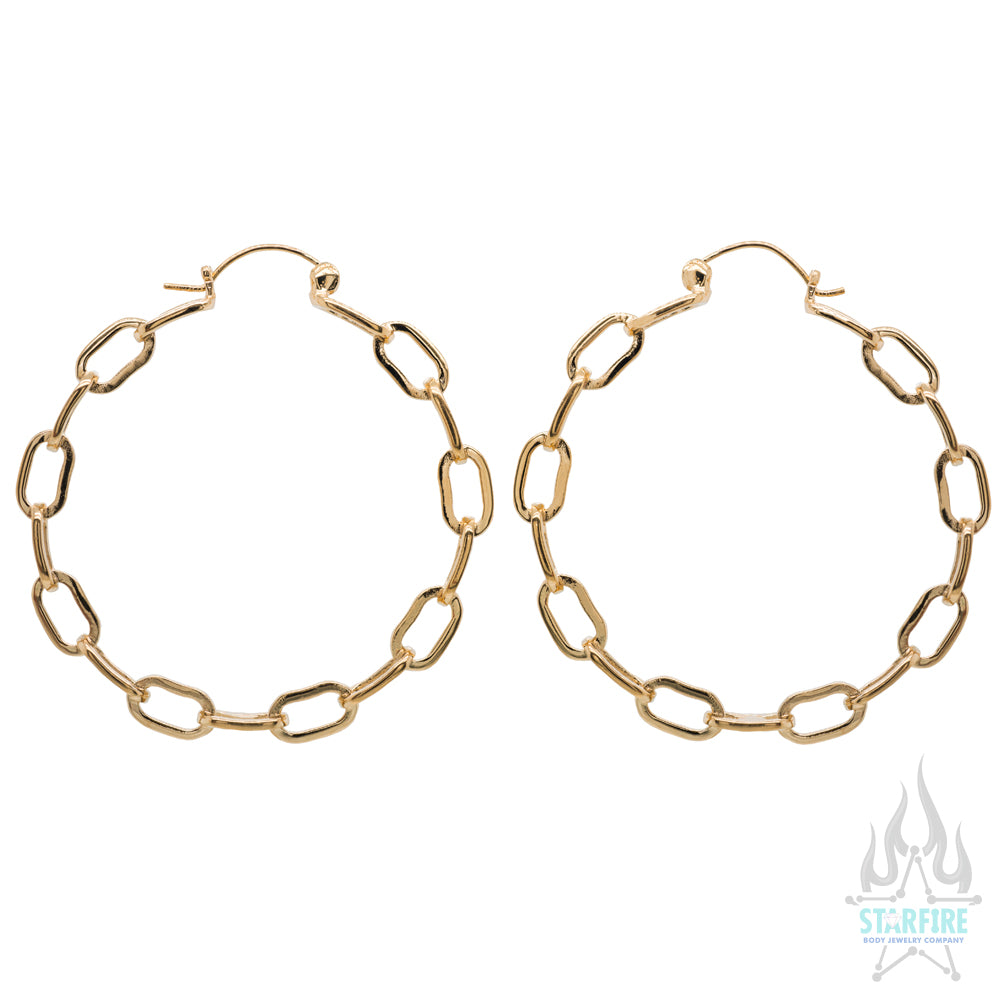 Chain Link Hoop Earrings
