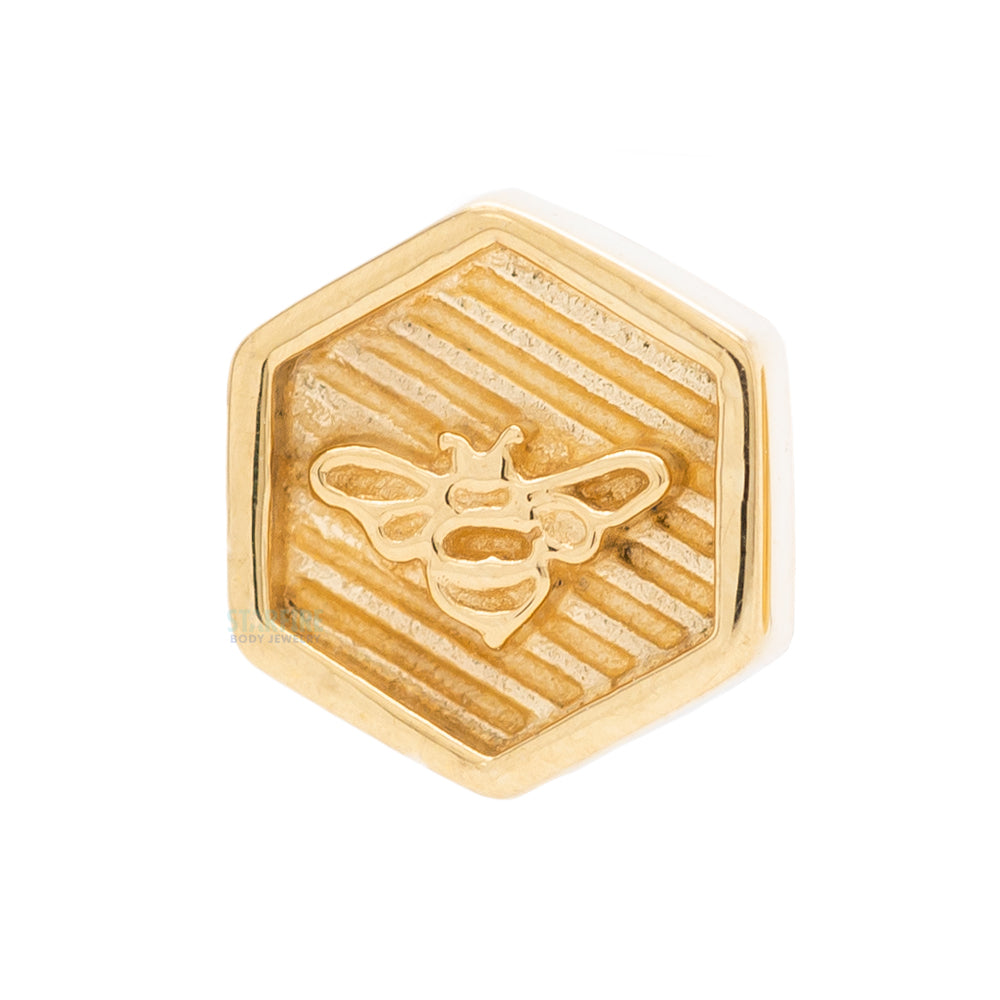 threadless: Bee Hexagon End in Gold