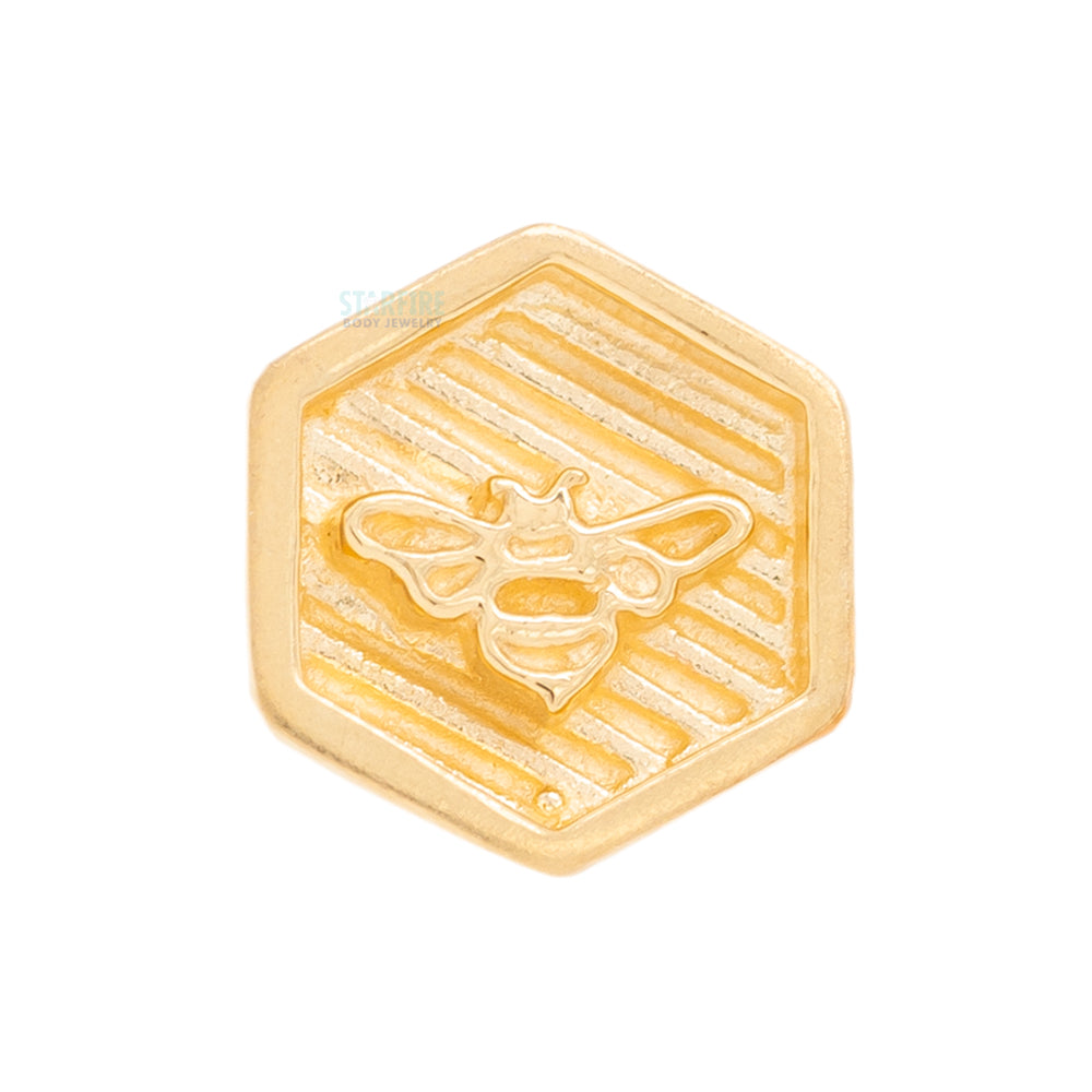threadless: Bee Hexagon End in Gold