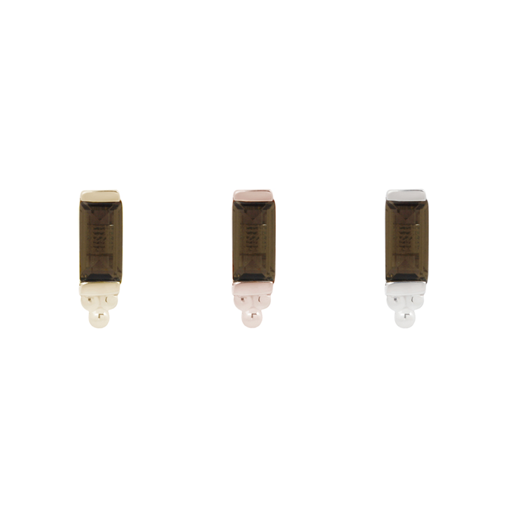 threadless: "Dior" End in Gold with Smokey Quartz