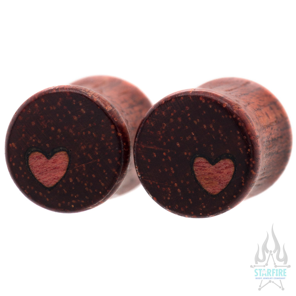 Side Heart Wood Inlay Plugs