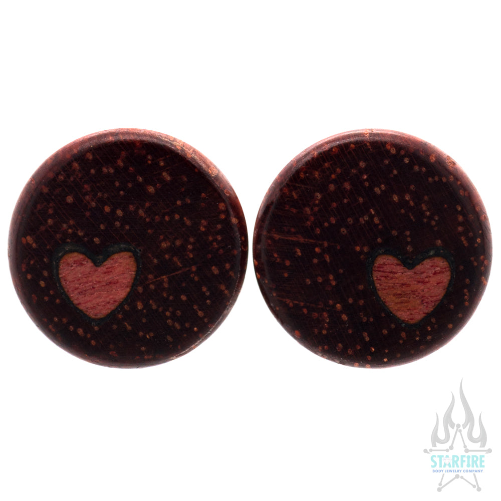 Side Heart Wood Inlay Plugs