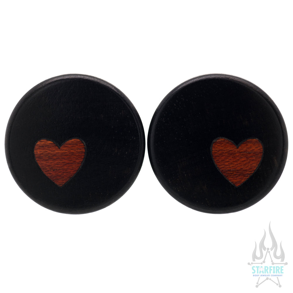 Side Heart Wood Inlay Plugs