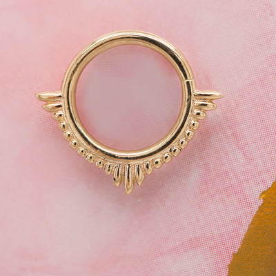 Plume Continuous Ring in Gold