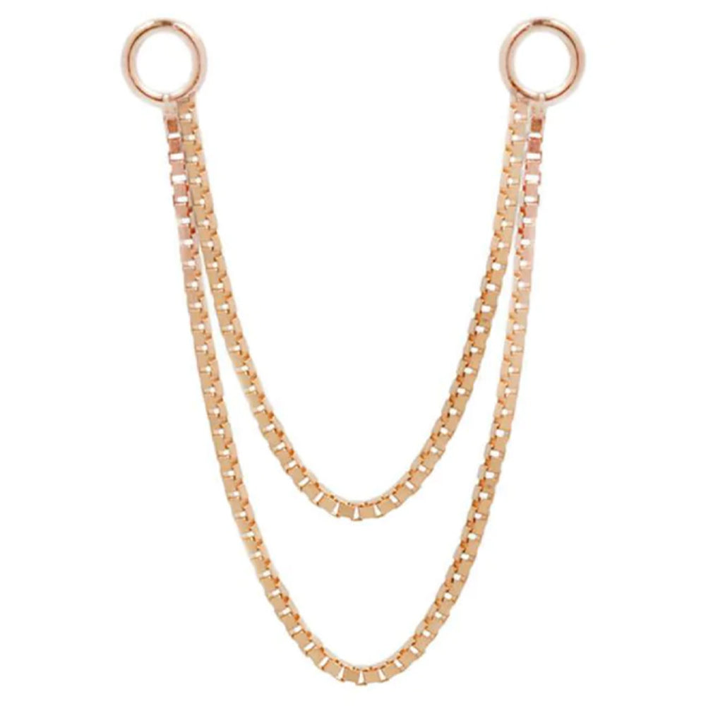 Double Box Chain Attachment in Gold