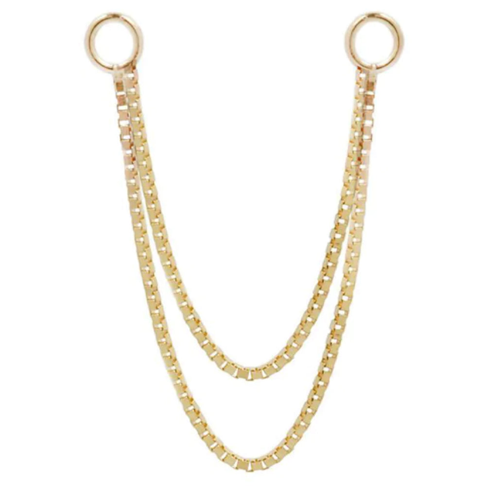 Double Box Chain Attachment in Gold
