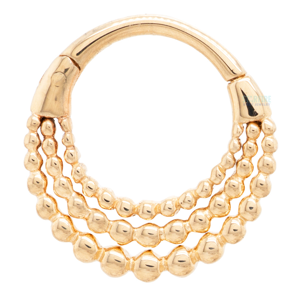 "Fame" Hinge Ring / Clicker in Gold