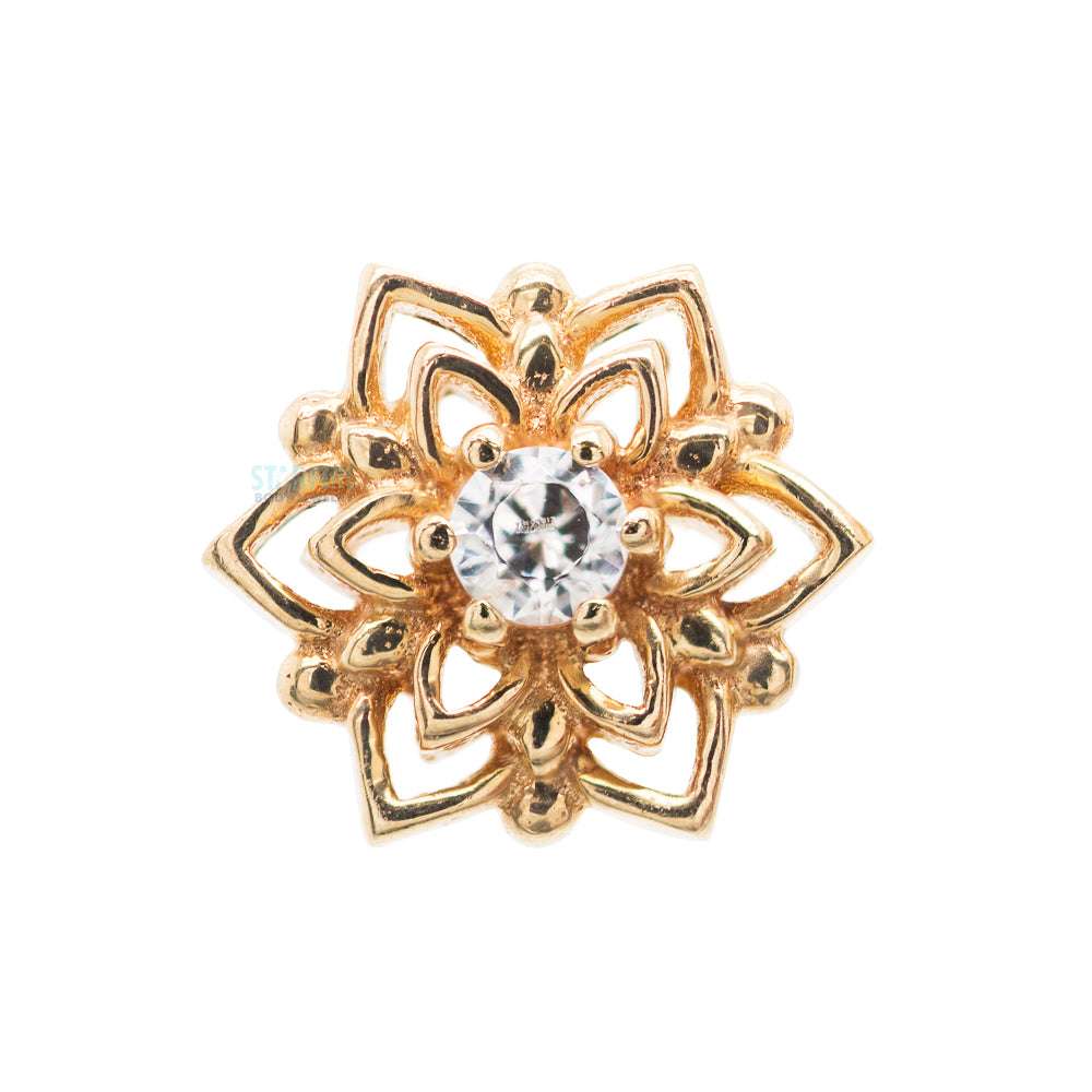 threadless: "Mandala" End in Gold with CZ