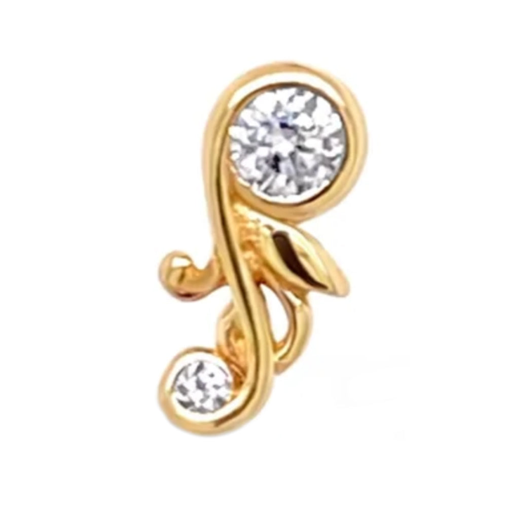 threadless: "Paragon" End in Gold with CZ's