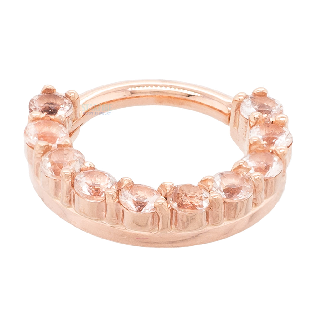 Gem "Oaktier" Hinge Ring in Gold with Oregon Sunstone
