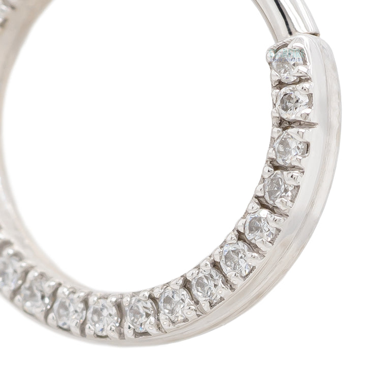 Gem "Oaktier" Hinge Ring in Gold with White CZ's