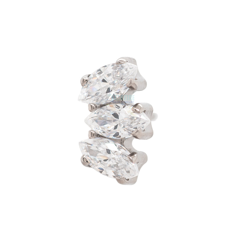 threadless: Marquise Fan with Faceted Gem End