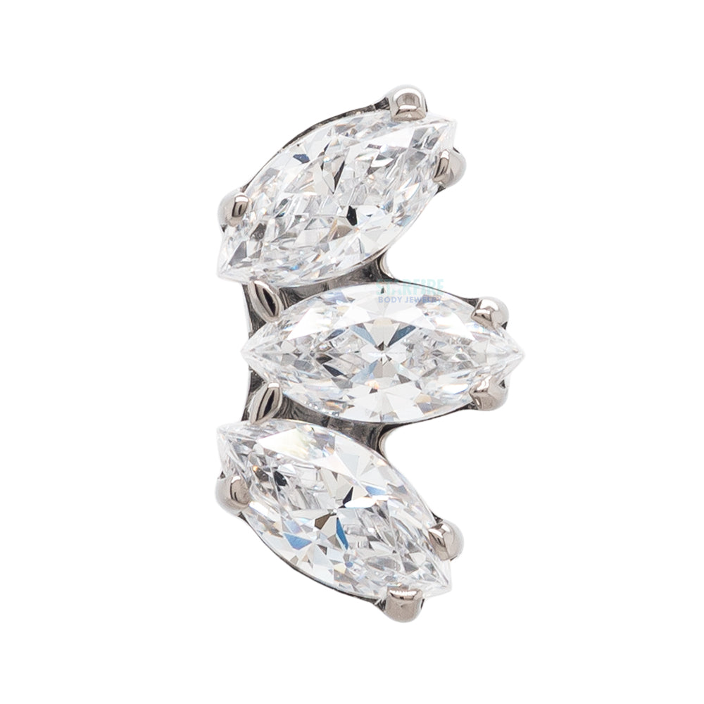 threadless: Marquise Fan with Faceted Gem End