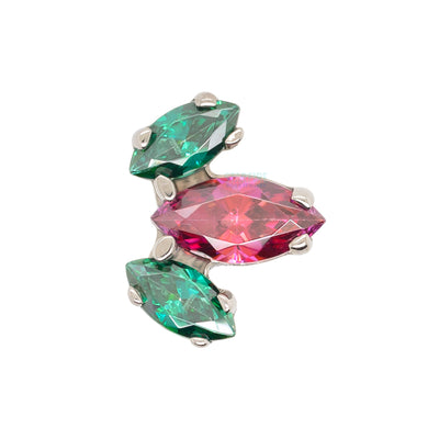 Marquise Fan #9 Faceted Gem on Flatback - Holiday Collection