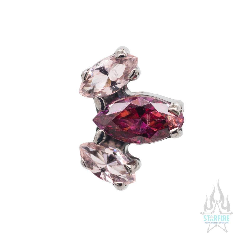 Marquise Fan #9 Faceted Gem on Flatback - custom color combos