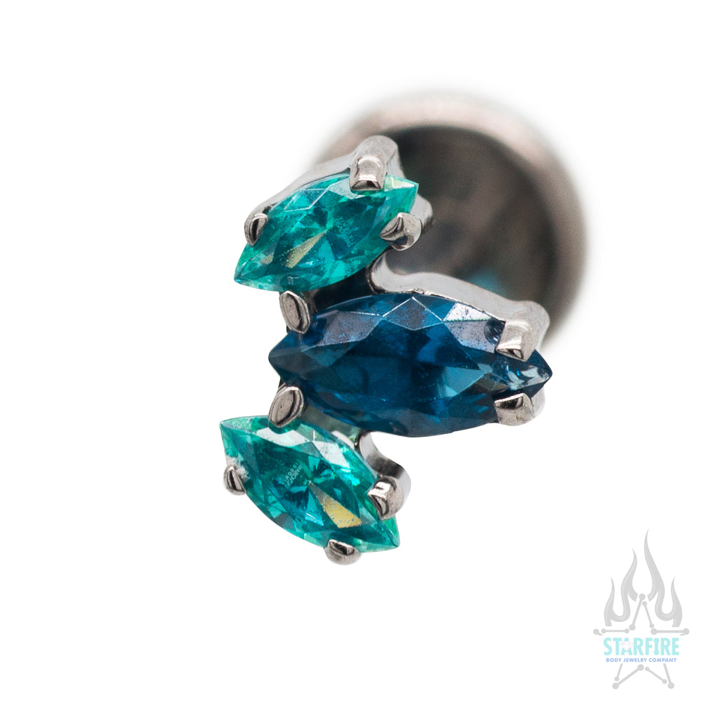 Marquise Fan #9 Faceted Gem on Flatback - custom color combos