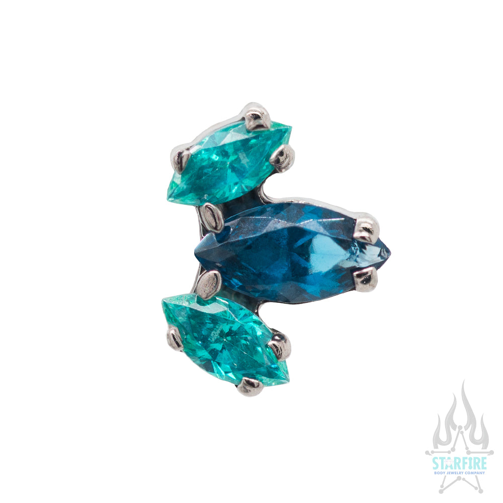 Marquise Fan #9 Faceted Gem on Flatback - custom color combos