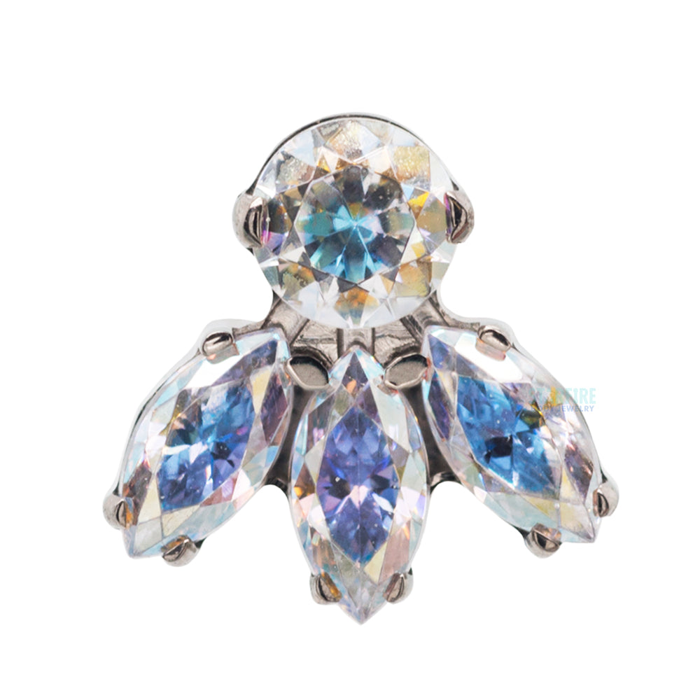 threadless: Marquise Fan with Round Faceted Gem End