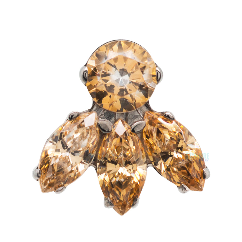 threadless: Marquise Fan with Round Faceted Gem End