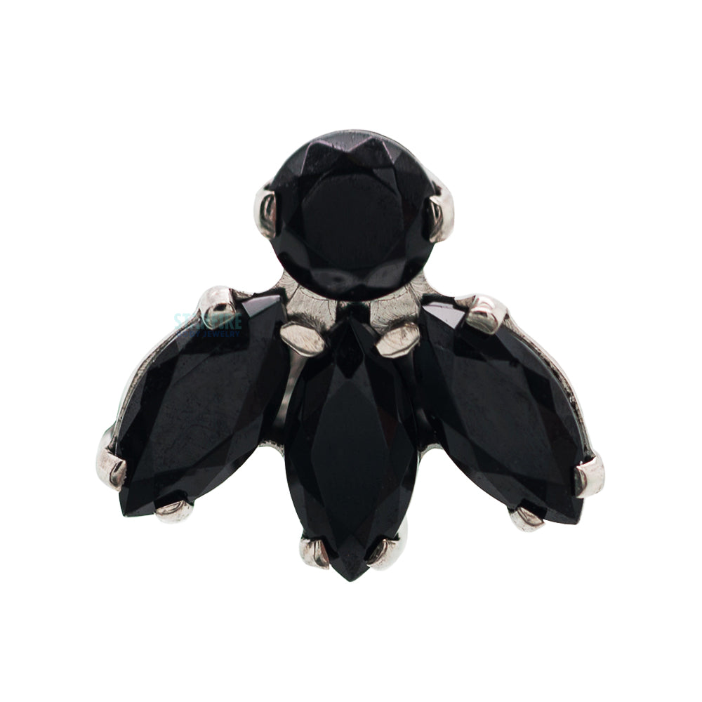 threadless: Marquise Fan with Round Faceted Gem End