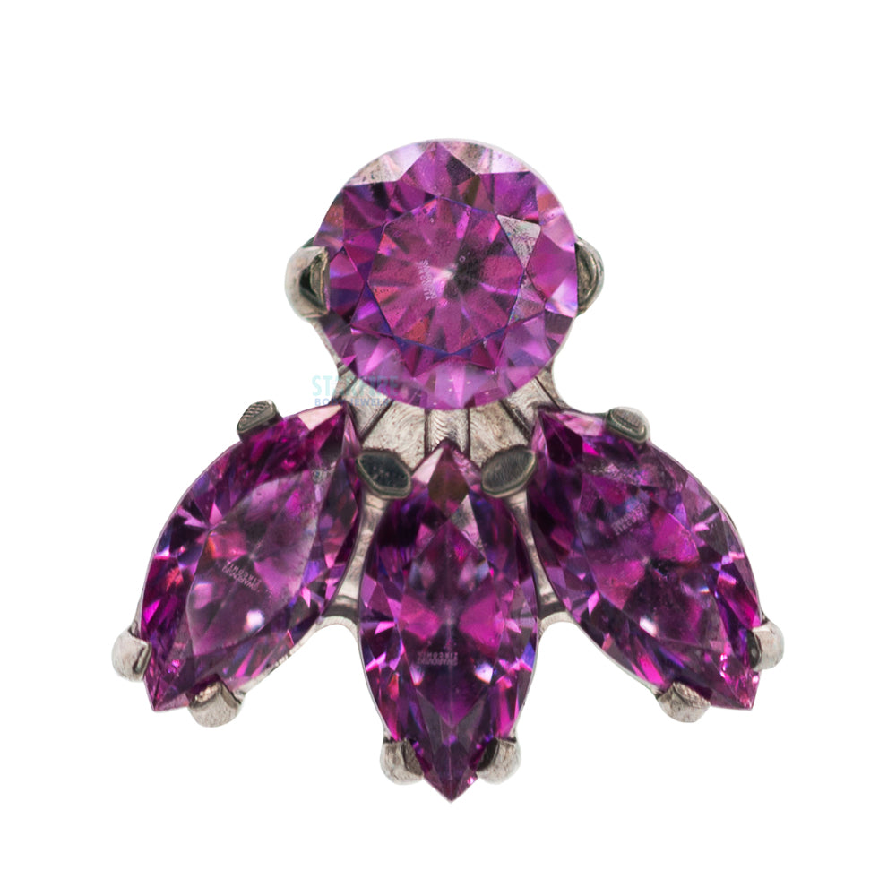 threadless: Marquise Fan with Round Faceted Gem End
