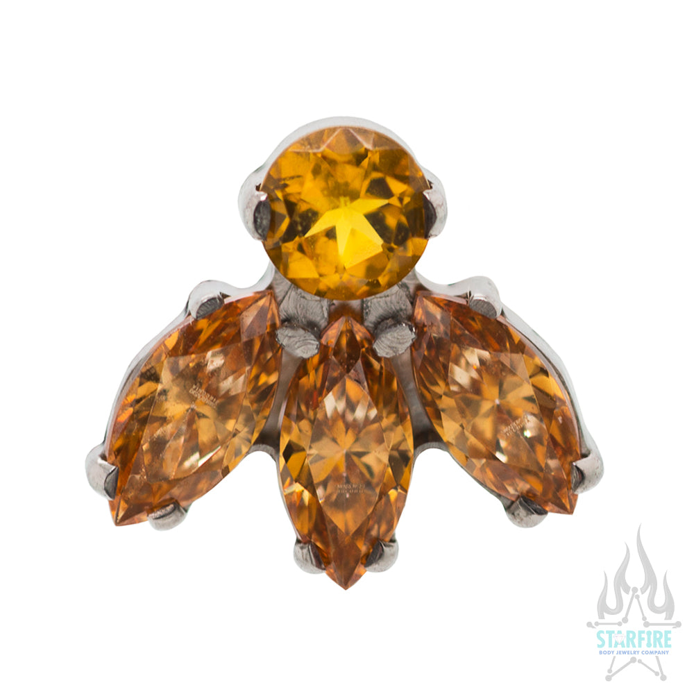 threadless: Marquise Fan with Round Faceted Gem End - custom color combos