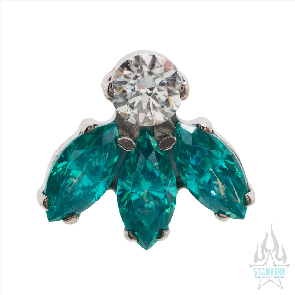 threadless: Marquise Fan with Round Faceted Gem End - custom color combos