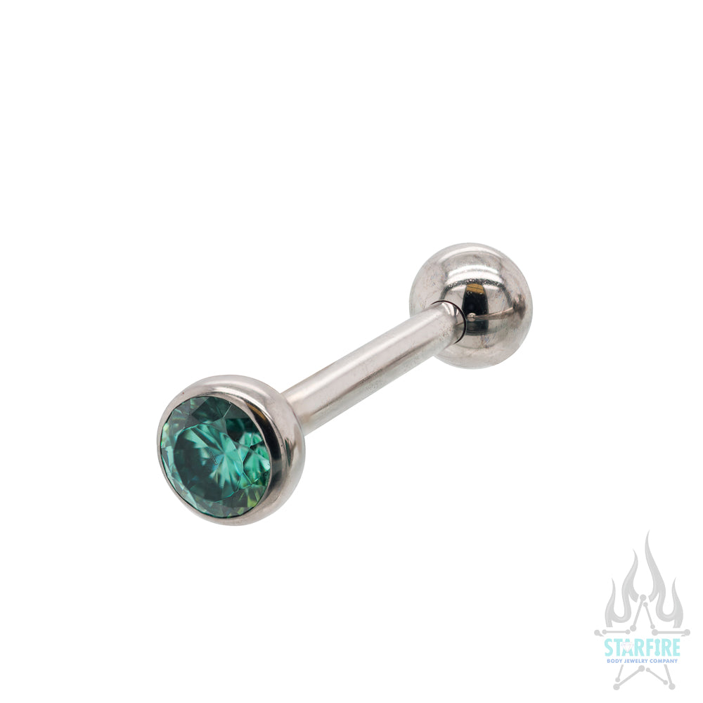 Faceted Gem Ball Nipple Barbells