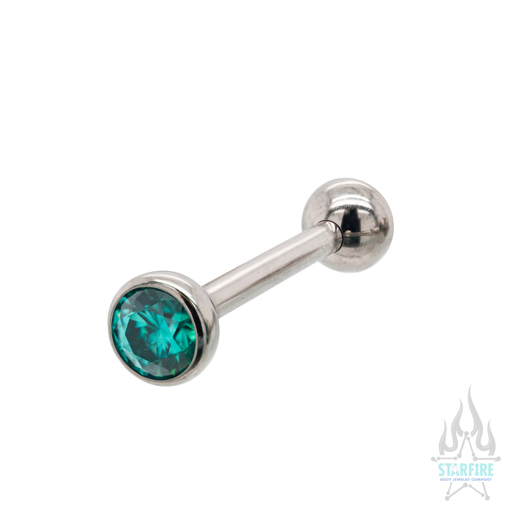 Faceted Gem Ball Nipple Barbells