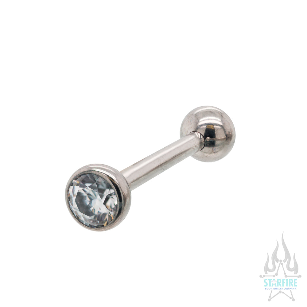 Faceted Gem Ball Nipple Barbells