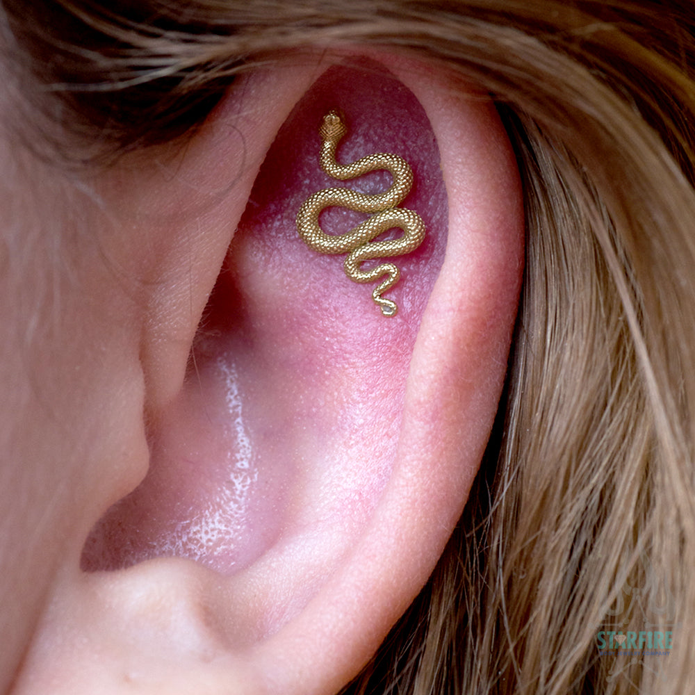 Snake Threaded End in Gold