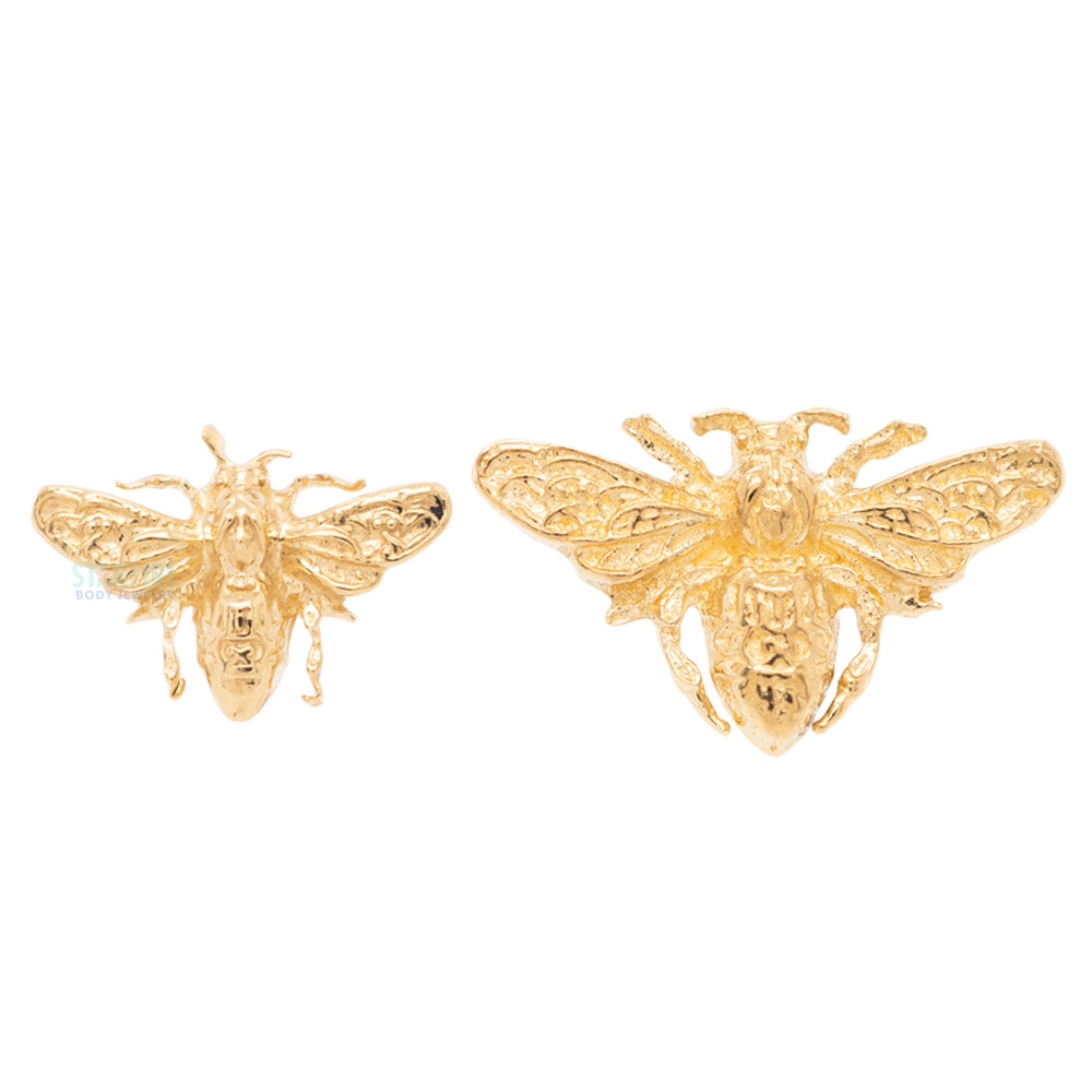 Bee Threaded End in Gold