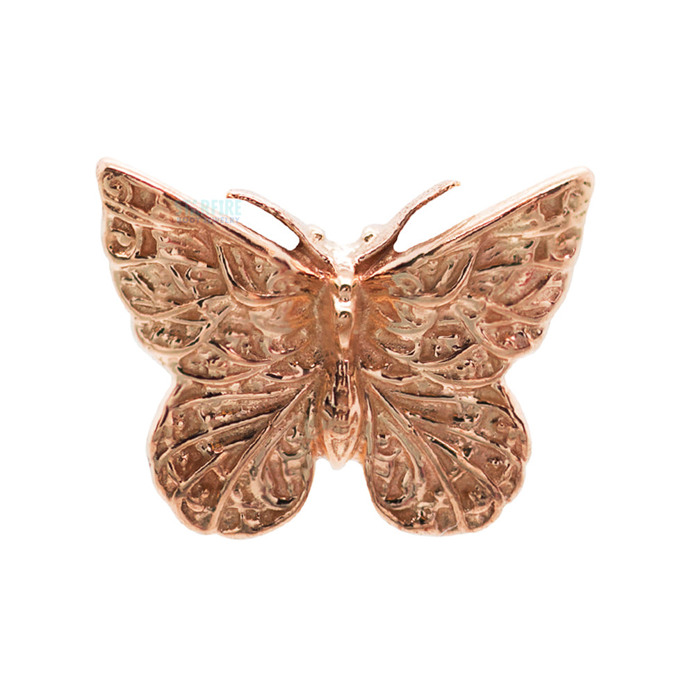 Butterfly Threaded End in Gold