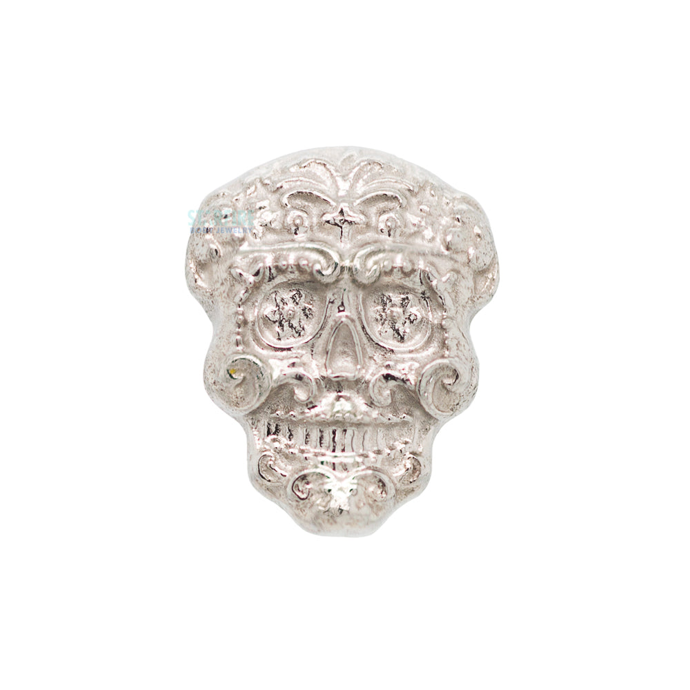 Sugar Skull Threaded End in Gold